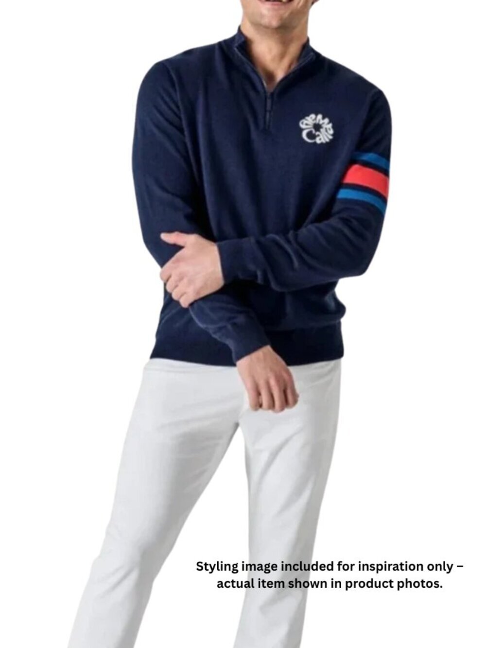 Callaway Legacy Collection Triple Track Blocked Sleeve 1/4 Zip Golf Sweater M